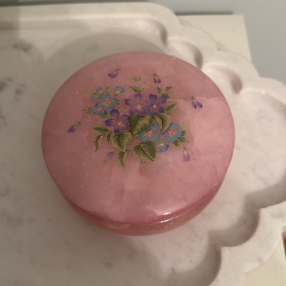 Pink Floral Vintage Decorative Box